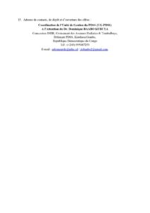 Appel d'offres National pour Exécutions des Travaux de Réaménagement de l'Entrepôt Central du Ministère de la Santé / Mama Yemo à Kinshasa