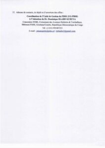 Appel d'Offre National pour Executions des Travaux de rehabilitation du Bâtiment et Laboratoire du Programme National de Nutrition (PRONANUT) à Kinshasa