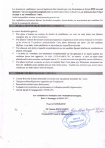 Appel à candidature pour le poste Responsable Administratif et Financier de l'Antenne FASS/K.OCC du Kasaï
