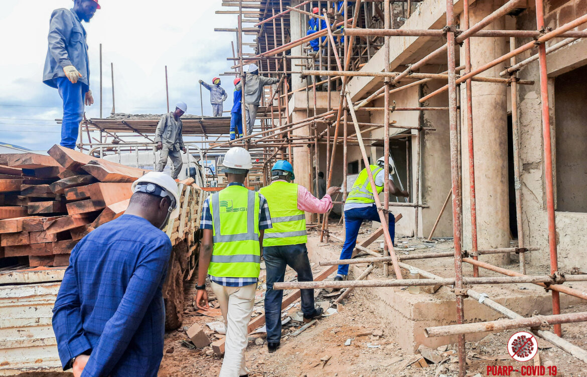 PUARP – LUBUMBASHI : VISITE D’INSPECTION DES TRAVAUX DE CONSTRUCTION DU HUB DE LUBUMBASHI