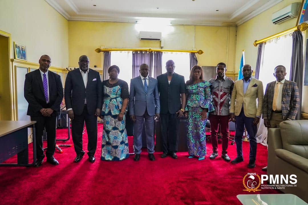 PMNS – KASAI CENTRAL : LA DELEGATION DE L’UG-PDSS EN MISSION DE SUIVI DES INTERVENTIONS DU PMNS, RECUE PAR LE GOUVERNEUR DE LA PROVINCE DU KASAI CENTRAL