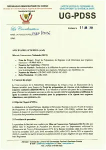 Production et la diffusion de spots et contenus de communication pour la préparation et la riposte aux urgences climatiques, aux épidémies, etc