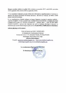 Recrutement d’une agence de communication pour la mise en œuvre d’une stratégie de mobilisation communautaire et institutionnelle en appui à la Communication des Risques et à l’Engagement Communautaire (CREC)